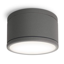 SSC-LUXon CELI-WX Bathroom Surface-Mounted Light IP44 with Replaceable GX53 LED Lamp Neutral White 3 W Ceiling Spotlight Flat 230 V Anthracite