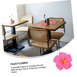 Garneck 10 Pieces Artificial Hibiscus Flower Table Confetti Aloha Decorations Pink Headband White Flower Confetti Artificial Orchid Pair of Flowers Wedding Bride Eva