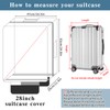 Yotako Upgraded Zippered ​Suitcase Cover​, 28 Inch ​Clear PVC Luggage