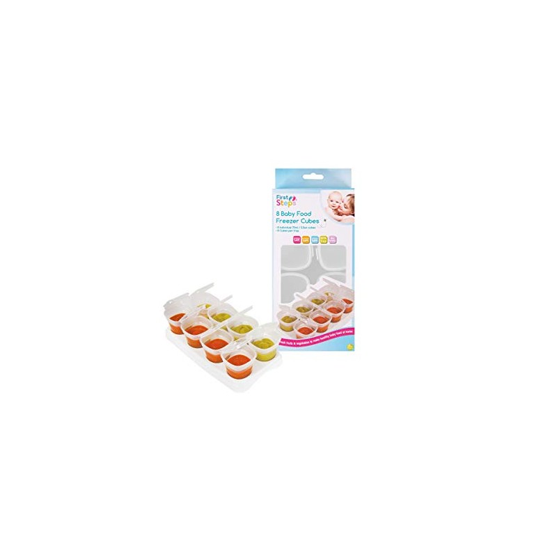 First Steps 8 Baby Food Freezer Cubes Tray 70ml POTS
