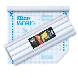 Chell 8 Pack Matte Clear Contact Paper Roll for Books, Crafts and Countertops, Self Adhesive Book Cover, 17.5 in x 5 ft