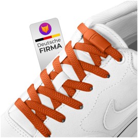 Schnürfuchs Premium Elastic Shoelaces without Tying - Magnetic Shoelaces, Rubber Laces, Quick Release - Quick Lacing System Laces - Elastic Shoelaces, brown