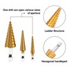 HSS Step Drill Bit Set - 3PCS 1/4" Hex Shank