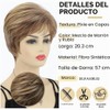 XIUFAXIRUSI XIUFAXIRUSI Pelucas Marrones De Capas Cortas Para Mujer Pelucas