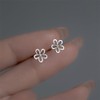 Delicate Flower Small Stud Earrings for Women S925 Sterling Silver