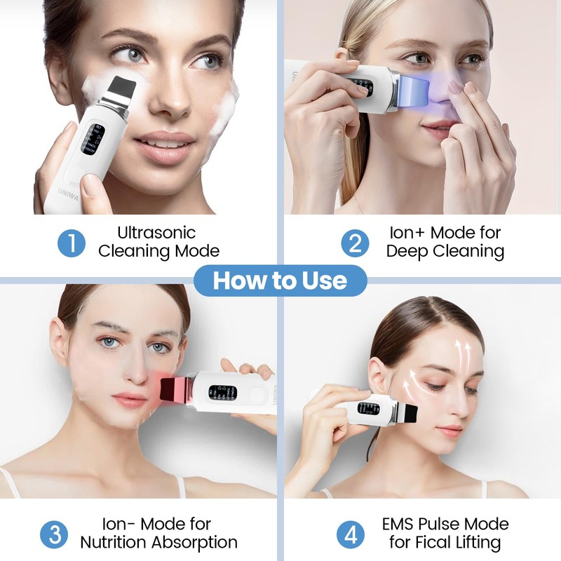 UNIWA Skin Scrubber Face Spatula, Skin Scrubber Pore Cleaner Blackhead