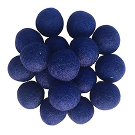 3cm 30mm Wool Felt Balls Beads 100% Natural Wool Felting Woolen Felted Fabric for Home Decor Dream Catcher DIY Baby-Mobile Garland Crafts Handcrafts Project DIY (Blue 30mm 12pcs)
