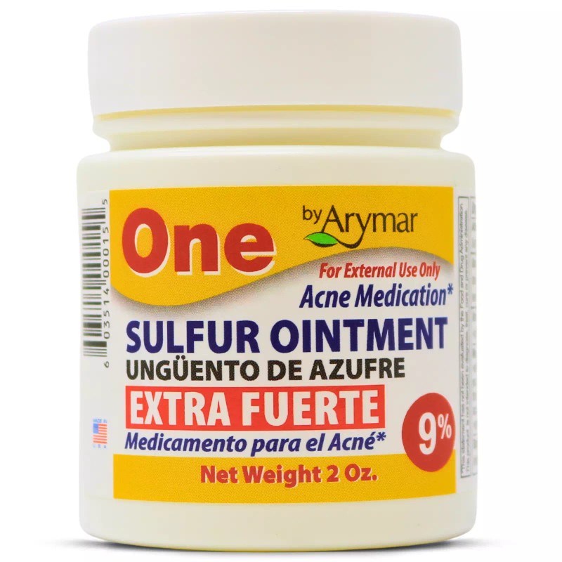 One by Arymar Sulfur Ointment 2 oz 9% for Acne