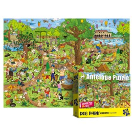 Antelope - 500 Piece Large Format Jigsaw Puzzle for Adults, Dog Park Jigsaw Puzzles 500 Pieces, Large Pieces, No Dust Puzzles for Senior Citizen, 500 PC, Non-Glare Finish, Interlock Smoothly