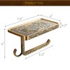 Fredysu Bronze Toilet Paper Holder, Antique Brass Toilet Paper Towel