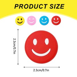 OUDQFCJ Pack of 8 Tennis Vibration Dampers for Tennis Players Funny Happy Face Mute to Reduce Racket Vibration