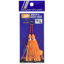 Major Craft Jig Para Assist Hook Rootfish Medium Orange