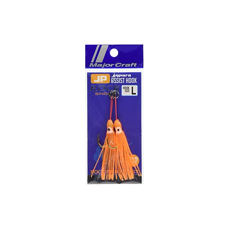 Major Craft Jig Para Assist Hook Rootfish Medium Orange