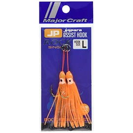 Major Craft Jig Para Assist Hook Rootfish Medium Orange