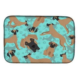 Caroline's Treasures MLM1071DDM Fawn Great Dane Dish Drying Mat Absorbent Dish Drying Mat Pad for Kitchen Counter Dish Drainer Mat for Countertop, 14 x 21", Multicolor