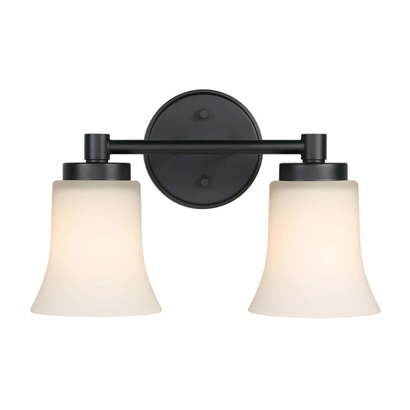 US Instock ETL Black Iron Double Vanity Lights for Mirror