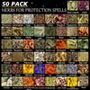 50pack Herbs for Witchcraft, Dried Herbs and Flowers Kit for
