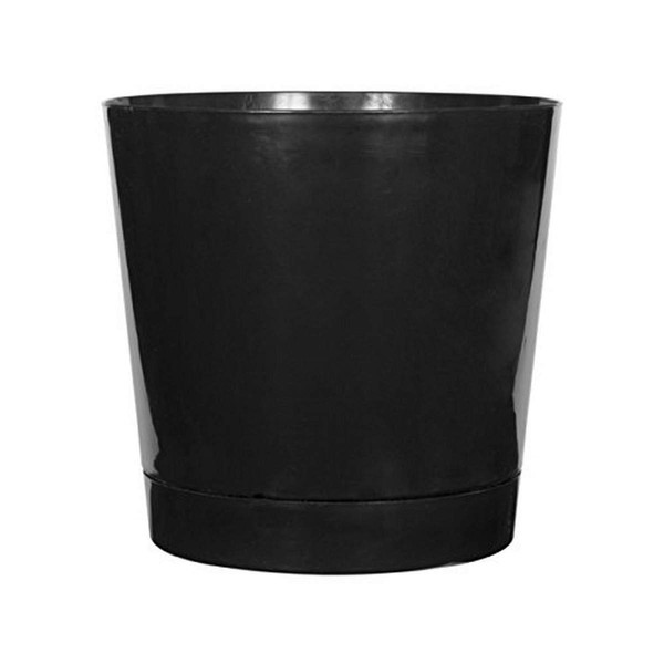 Novelty Majestic Full Depth Round Cylinder Pot, Glossy Black, 12-Inch (10128)