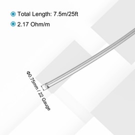 MECCANIXITY 22 Gauge Nichrome 80 Cr20Ni80 Heating Resistance Wire 25ft High Temperature for Electronic Components Repairing,Black