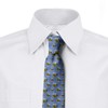 Lunarable Men's Tie, Flying Bumblebees and Clouds, 3.7", Blue Yellow