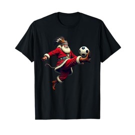Weihnachtsmann Fußball Action - Festliche Sportstimmung T-Shirt