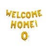 AnnoDeel 16inch WELCOME HOME Letter Balloons, Gold Alphabet Foil Mylar