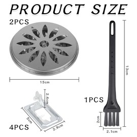 2 Pieces Mosquito Coil Tray With Lid, 4 Pieces Mosquito Coil Holder, 1 Piece Cleaning Brush, Portable Mosquito Coil Tray, Mosquito Coil Iron Sheet Holder, Mosquito Coil Container Set