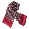 Long Charmeuse Satin Silk Scarf for Men, red