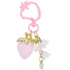 Telooco Strawberry Keyring Bag Charm Cute 3D Strawberry Bags Charms Bag Pendant Women's Kawaii Flowers Key Ring Aesthetic Purses Bags Pendant for Women, pink, Unit size