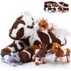 Lenwen 5 Pcs Horse Stuffed Animals Large Mommy Horse Plush