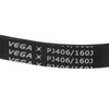 sourcing map 160J6 Rubber Poly V Belt, 6 Ribs PJ