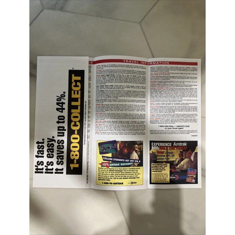 Amtrak "Welcome Aboard” Ticket Jacket 1996