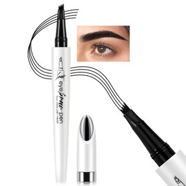 Boobeen Waterproof Liquid Eyeprow Pen, 4 Micro Fork Tips for Eyebrows, Precision Eyebrow Pencil, Creating Natural 3D Brows