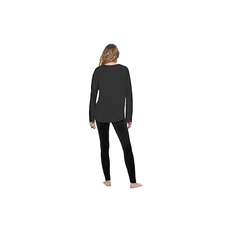 Felina Ladies’ Velour Lounge Set (Black Heather, Medium)