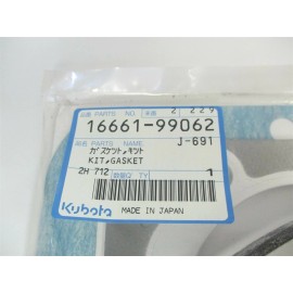 Kubota 16661-99062 GENUINE OEM KUBOTA OVERHAUL GASKET KIT V2203 UPPER AND LOWER
