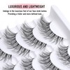 KSYOO Long Natural Lashes with Clear Band Lashes Wispy,10-18mm Cat