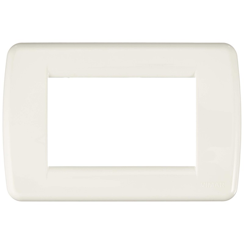 VIMAR IDEA Series Plaque – Rondo 3 Module Plastic White Glossy