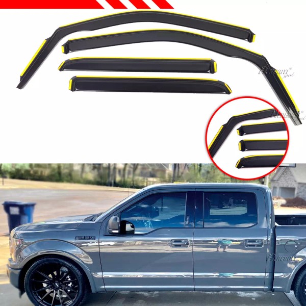 MAG For 2009-2014 Ford F150 Crew Cab 4pcs Window Visor