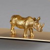 Kusso Gold Rhino Ornament Decoration for Home Bedroom, Bathroom Living