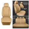CAR PASS Piping Luxury Leather Seat Covers Full Set,5 Seats
