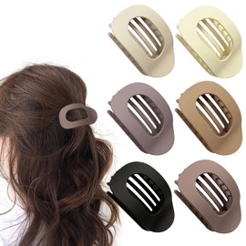 magnetspiele 6 Stück Haarklammer Flach, Duckbill Hair Clips Damens, Matte Große Entenschnabel Haarspange, Rutschfeste Haarklammern, Tarker Halt Haarspangen Damen für Alltag, Sport, Fahren, Liegen
