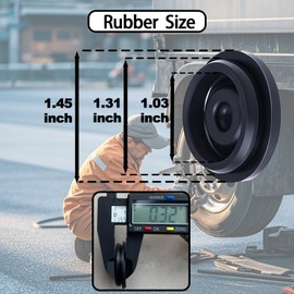 Trailer Hub Cap Plugs, Grease Rubber Plugs for 1.98"/2.44"/2.72" Trailer Axle Cap, Trailer Dust Bearing Cap Cup for Most 2000 to 3500 Pound Dexter Trailer EZ Lube RV Camper Wheel Cover Axle, 4 Pcs