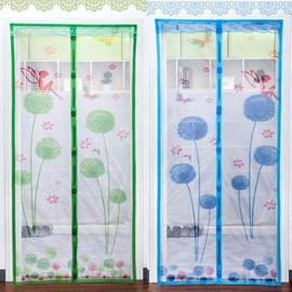 Lace-integrated gate dandelion 120 front door mosquito net (120x210) Green