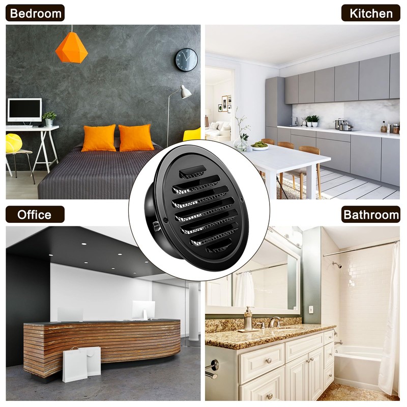 Zonon 12 Pcs Stainless Steel Soffit Vents 4 Inch Round