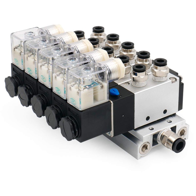 Baomain 5 Integrated Solenoid Valve 4V210-08 DC 24V PT1/4 2