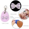 Rayslesan Key Fob Cover with Leather Holder Compatible with Airtag/RFID,Compatible