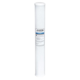 AXEON CBF-25-2005 Carbon Block Water Filter 2.5 x 20 Inch – 5 Micron Sediment Filter, Chlorine Taste Odor Reduction, 20-Inch Carbon Filter Cartridge for RO Systems, 200657