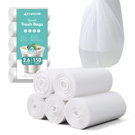 2.6 Gallon Small Trash Bags Biodegradable, Aklyaiap 150 Counts Unscented Small Garbage Bags,10 Liter Mini Trash Bags,Small Waste Basket Liners For Kitchen,Home,Office& Bathroom