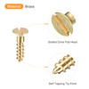sourcing map Brass Wood Screws, 100Pcs M3 x 12mm Slotted