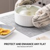LEXMORE Placemats Set of 4 Vinyl/Plastic Woven Place Mats for